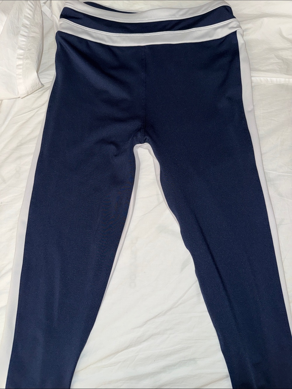 Habitual Navy capri Leggings with White Side Stripes
